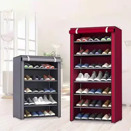 Clothing Storage Multi-layer Simple Shoe Cabinet Assembled Space-saving Organizer Dustproof Shoes Rack Shelf Home Dorm Closet