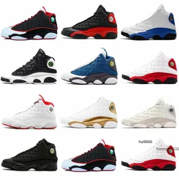 2023 عكسي Bred Jumpman 13 نساء رجال كرة السلة أحذية بيضاء/Hyper Royal Playground Lucky Green Mens 13S Athletics Sneakers Shole Shoe 13'sjordon Jordab