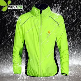 WOSAWE Reflective Water Repellent Cycling Jackets 5 Color Rain Clothing Bicycle Wear Windproof Coat MTB Bike Windbreaker S-3XL239O