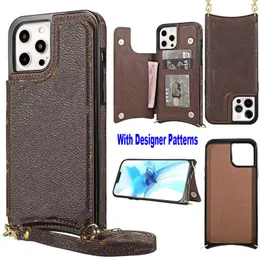 Fashion Designer iphone 15 pro max cases Luxury Classic Monogram Pattern Leather wallet Case for iPhone 14Plus 15P 13 12 ProMax 11 XR 8P Metal nameplate Cellphone Case