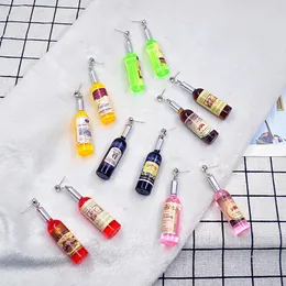 Orecchini pendenti Heeda coreano stile Harajuku ciondolo bottiglia di vino creativo goccia per le donne divertimento discoteche bar orecchino punk gioielli hiphop
