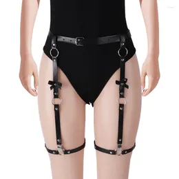 Belts Women's Leather Harness Garter Belt Sexy Bondage Leg Straps Goth Punk Accessories Club Nightclub Stockings