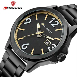 Longbo Brand Business Sports Date Calendar Watchステンレス鋼の腕時計ラグジュアリーブランドウォッチモントレフェム3003221o