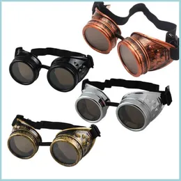 Party Favor Ups Unisex Gothic Vintage Victorian Party Favor Style Steampunk Goggles Welding Punk Glasses Cosplay Drop Delivery Home Dhkrl
