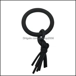 Bangle Bangle Yd Ydbz Designer Tassel Jewelry Women Rubber Bracelets Black Elasticity Fangle Bracelet Chain Jewellery Wholesale Fash Dhxmn