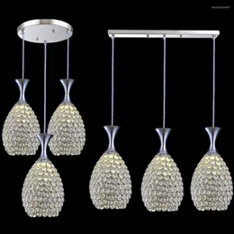Pendant Lamps Modern Crystal Vase Dining Room Light Living Luxury Fashion Hallway Corridor Hanging Lamp