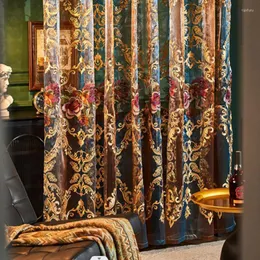 Kurtyna luksus haftowany kwiat organza zasłony tkaninowe na salon Sheer Drapes Balkon do sypialni WP0063