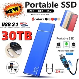 Hard Drives External HD 2TB Portable SSD 1TB Drive 4TB 16TB Type-C USB 3.1 8TB Mobile Disks High Speed Storage Decives For Laptops 221105