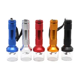 Metal Flashlight Electric Herb Grinder Smoking Automatic Electronic Grinders Cutting Tobacco Shredder Device