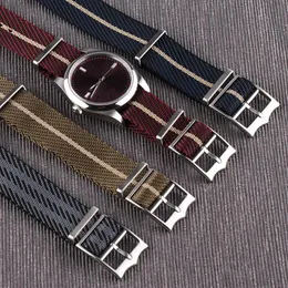 Paski do zegarków A Single Pass Styl Nato Specjalna tkanina Bransoletka na nadgarstek Pasek 20mm 22mm Nylon Watchband For 1958 Black Bay Tool250l