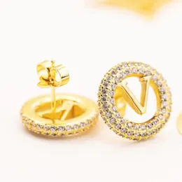 Designer Earring Jewelry Fashion Love Studs Charm Gold Letters Pattern Luxury Diamond Loop Stud Earrings Womens Gifts Parties Free Box Top