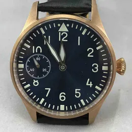 Superclone LW Watch 44mm Basit Moda Özelleştirilmiş Mekanik Saat Dafei ETA6497 Tin Bronz Aydınlık Su geçirmez Safir Cam Erkekler