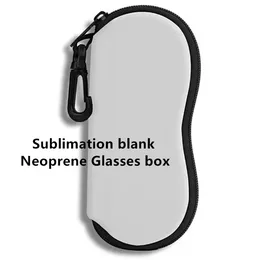 Sublimation Blank Neoprene Glasses Pouch Box Sunglasses Eyeglass Soft Eyewear Case Cover Bag for Diy Photo Logo Print bb1105