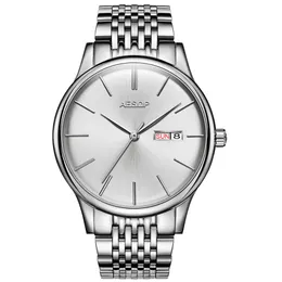Aesop 8 5mm Ultra Fin Moda Menns relógios Top Brand Luxury Macho Macho Men Relogio Masculino Strap223y