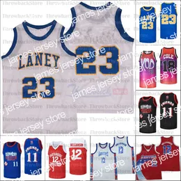 O basquete universitário usa camisas de basquete TV #18 J Cole Kod Laney High School Williamson #12 Alternative White Black Red