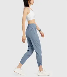 LU-55 Kobiety joga dziewiąte spodnie push fitness jogging miękki wysoki talia HIP Casual 7 kolorów L200106