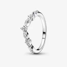 925 Sterling Zilver Wens Fonkelende Afwisselende Ring Voor Vrouwen Trouwringen Mode Engagement Sieraden Accessoires