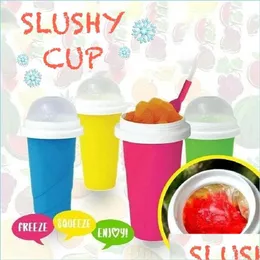 Glassverktyg Quick Smoothies Cup hemlagad milkshake Bottle Squeeze Fast Cooling Ice Cream Slushy Maker Slush 220614 Drop Delivery Dhfag