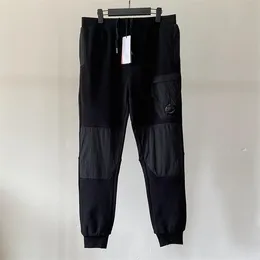 Pantaloni casual da uomo in nylon CP Com Pantaloni dritti in pile diagonale con tasca per sport all'aria aperta impermeabili