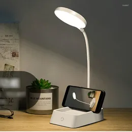 Настольные лампы Dropship Led Desk Dumming Touch Lamp Dc5V Light для ночного чтения портативное USB Candeeiros de Mesa