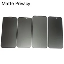Matte Privacy Tempered Glass Screen Protector for iPhone15 14 13 12pro Max 11 x 8 Plus Samsung