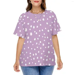 قميص dalmatian بقع طباعة t أبيض البولكا نقاط القمصان الجمالية القصيرة الأكمام الرسم Tshirt كلاسيكي Tees بالإضافة إلى حجم 5xl 6xl