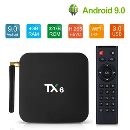 Android 10 TV Kutusu Tanix TX6 4GB RAM 32GB 2 45G WiFi Allwinner H616 Dört Çekirdek USD3 0 4K HD Destek Google Player293o