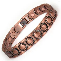 Link Bracelets Wollet Jewelry Bio Magnetic Bracelet for Women Dark Brown Color Health Care Healing Energy Magnet