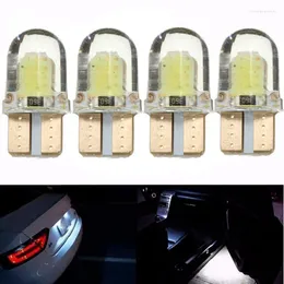 10PCS LED 194 168 COB 8SMD駐車電球シリカ明るい白いナンバープレートライトDC 12V