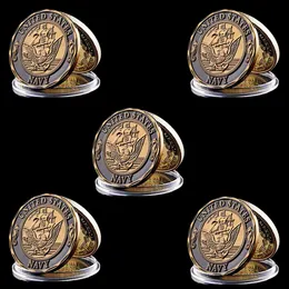 5PCS Navy Marines Challenge Monety Craft Craft Crossing the Line Marine Corps Military 1 unz Copper Badge309a