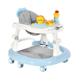 Baby Walker with 6 Mute Rotating Wheels Anti Rollover Multi-functional Child Walker Seat Walking Aid Assistant Toy0-18M2954