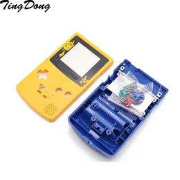 Tillbehörspaket Gör-det-själv-spelfodral för P0kem0n Limited Edition Yellow Blue Housing Shell Cover Replacement Gameboy Color for GBC 221105