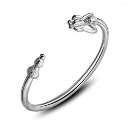 Bangle WQQCR Women's Fashion Bracelet And Summer Style French Open 925 Silver ColorFine Jewelry