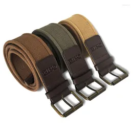 Belts Brand Canvas Belt Mins Designer Designer di alta qualità Mens Buckle Cotton Fit Waist Circle 80-108 cm