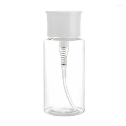 Storage Bottles 100-200ml Push Down Dispenser Nail Polish Remover Pump Empty Bottle Dispensers Liquid Container For Salon Home Use