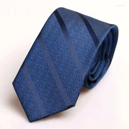 Bow Ties Top -Qualitätsgeschäft für Männer Marine Blue Stripes Krawatte Klassische Hochzeitsfeier Krawatte 7cm Breite 2022 Mode Neck Geschenkbox