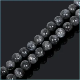 Turquoise 8Mm New Arrival 4/6/8/10Mm 38Cm/Strand Moonstone Bead Gem Stone Black Moon Round Loose Beads For Jewelry Making Drop Delive Dhh4M