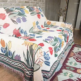 Stol t￤cker drop tulpan blommor soffa t￤cker bomull anti-glid filt universell dekorativ slipcover fundas de handduk