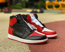 Jumpman 1 High Og Brand Shoes Sneakers Trainers Basketball 1S Homage Black Red To Home Uomo Donna