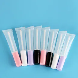 600pcs 15ml Empty Lip Gloss Tubes bottle Lip Glaze Lipstick Packaging Tube Clear Cosmetic Lipgloss Container With Brush Head