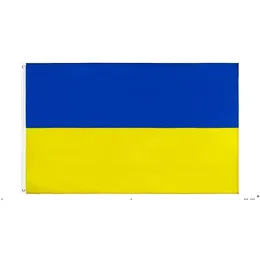 Новый флаг оптом прямой фабрика 3x5 FTS 90x150cm Blue Yellow UA UKR UKRANE FLAG для украшения 2 вычеты