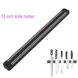 Высококачественный 13 -дюймовый магнитный держатель ножа настенный крепление черного абс пластиковой блок -магнит для металлического ножа325P