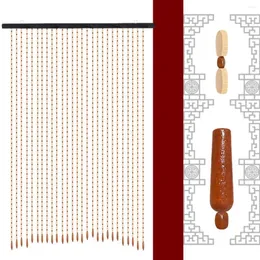 Tenda 90x175 cm 27 linea di perline di legno schermo fatto a mano fagiolini tende per porta d'ingresso soggiorno Venster cancello divisorio