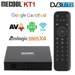MECOOL KT1 Akıllı TV Kutusu Amlogic S905X4 Google Sertifikalı DVB-T2 Android 10 0 Destek AV1 Çift WiFi BT5 0 Set Üst Kutu Daha İyi K5262T