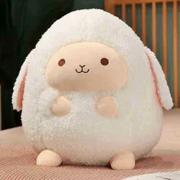 Kawaii 233040 cm redondo alpaca cuddly animal cojín dibujos animados bola redonda ovejas abrazar hermoso regalo de cumpleaños para niños J220729