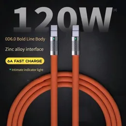 PD Data Cable USB C to Type C 120W Провод шнурного шнура для линии зарядного устройства Samsung 6A.