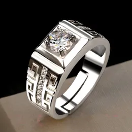 Anello di apertura con zircone simulato anelli da uomo classici da uomo in acciaio al titanio designer per donne regali di lusso donna ragazza gioielli