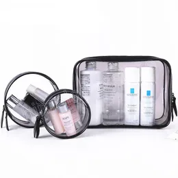 PVCストレージバッグ旅行オーガナイザー女性のための透明メイクアップバッグ化粧品ビューティーケースメイクポーチウォッシュバッグ