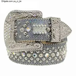 Cintura 2022 Designer Bb Simon Cinture per uomo Donna Cintura con diamanti lucidi cintura bianca uomo boosluxurygoods 252512bb