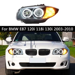 المصابيح الأمامية LED LED المصباح الأمامي للأضواء النهارية الجري مجموعة ضوء الرأس ل BMW E87 120i 118i 130i 2003-2010 إكسسوارات إضاءة جزء التلقائي